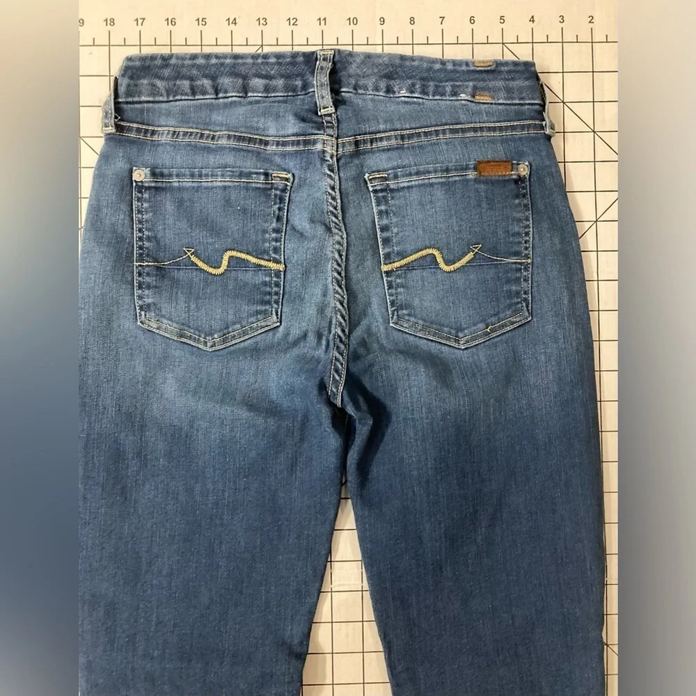 7‎ For All Mankind Women’s Size 27 Blue Kimmie Crop Jeans
